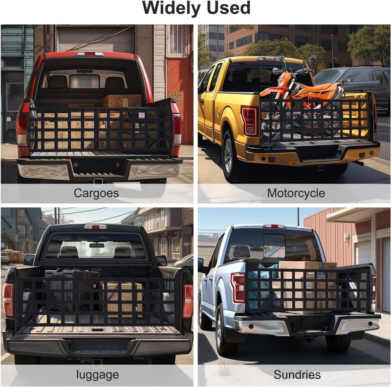 Wingsflee Tailgate Net for Most Mid Size Truck - Cargo Net Compatible with Ford, Chevy, Dodge,Ram - Tail Gate Extender Nets for Pickup Truck Bed (50" x 15") - Image 2